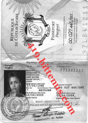 Photocopie passeport rose